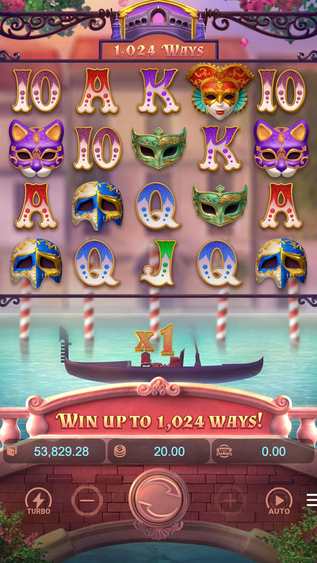 Mask Carnival slot gameplay screenshot