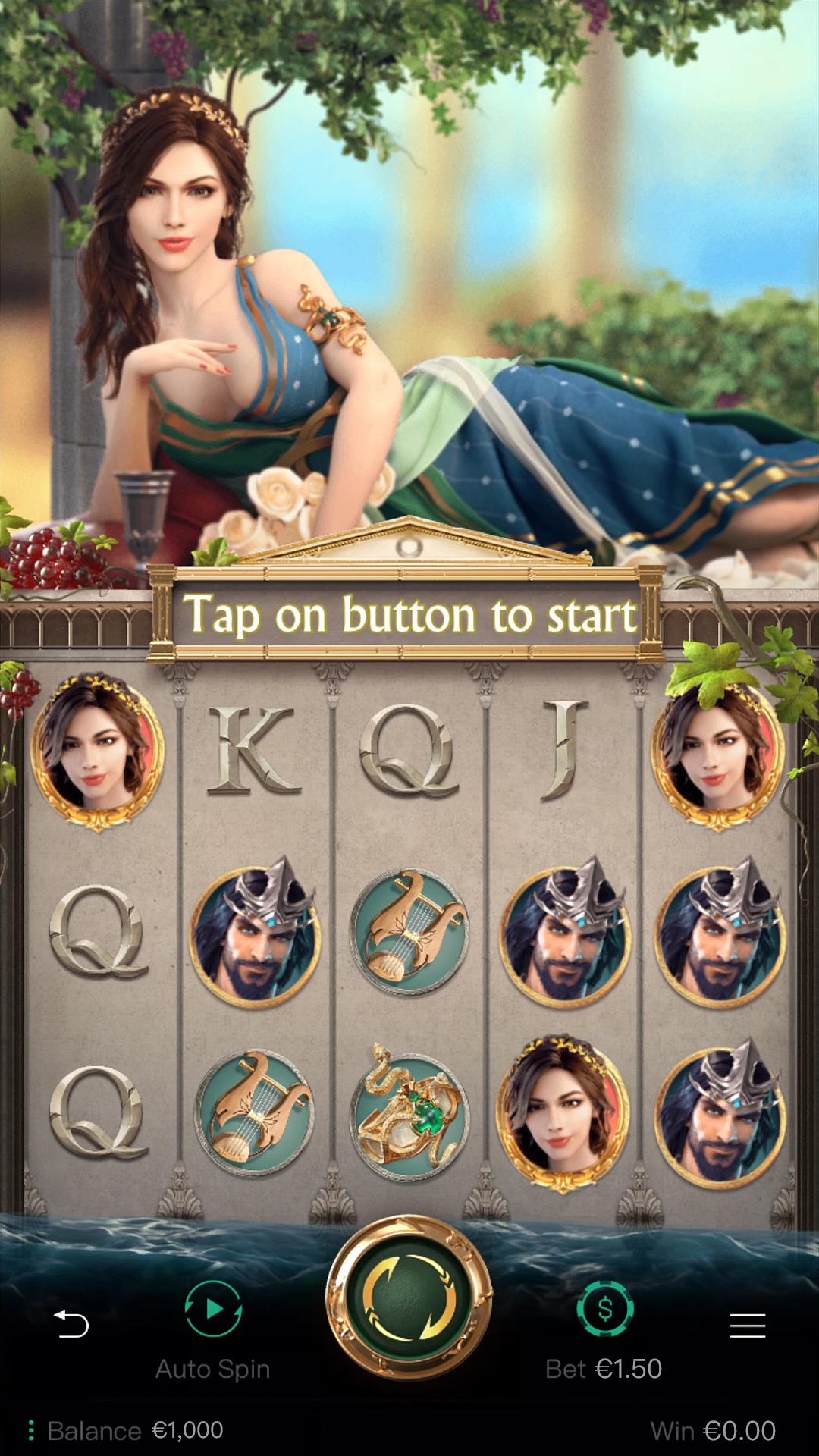 Medusa slot gameplay screenshot