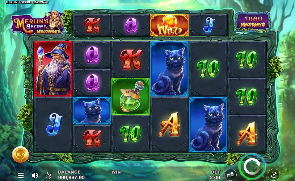Merlin's Secret Maxways slot by Microgaming gameplay screenshot