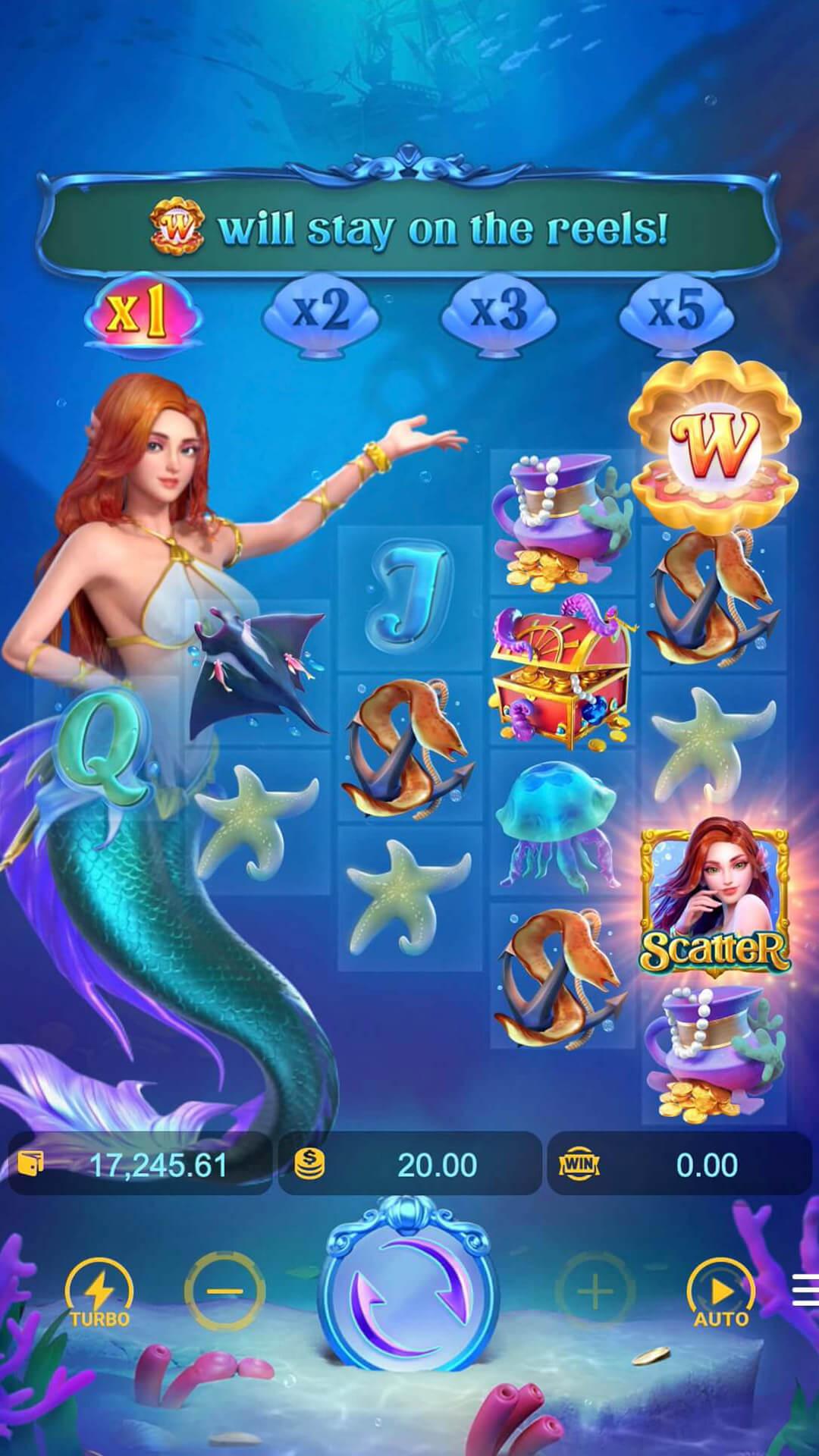 Mermaid Riches slot gameplay screenshot