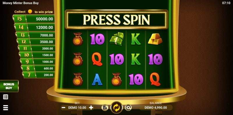 Money Minter Bonus Buy gameplay screenshot