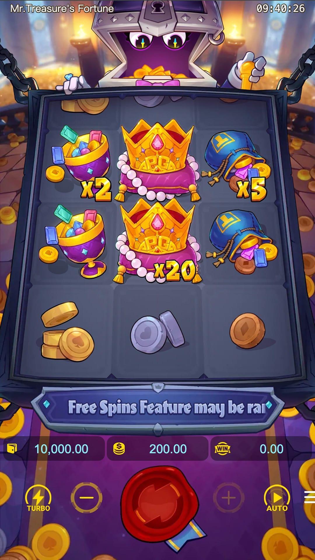 Mr. Treasure's Fortune slot gameplay screenshot