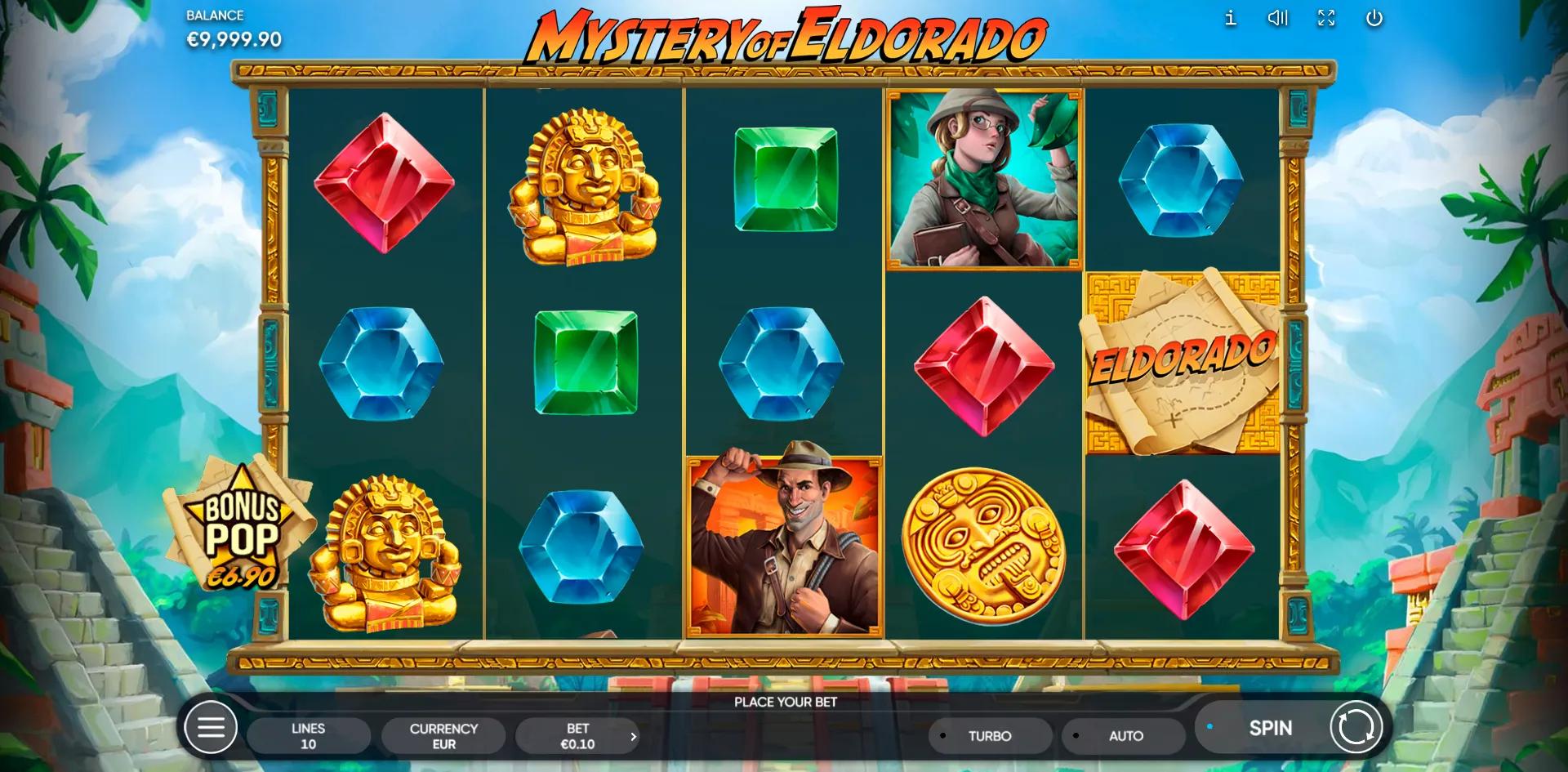 Mystery of Eldorado slot gameplay screenshot