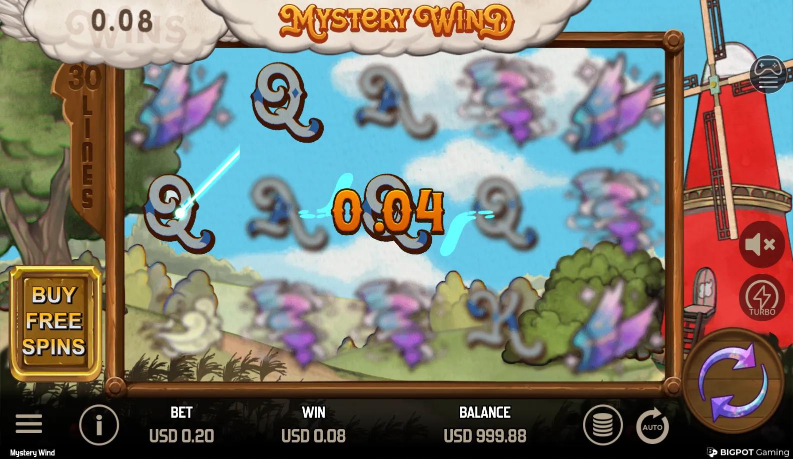 Mystery Wind slot gameplay screenshot