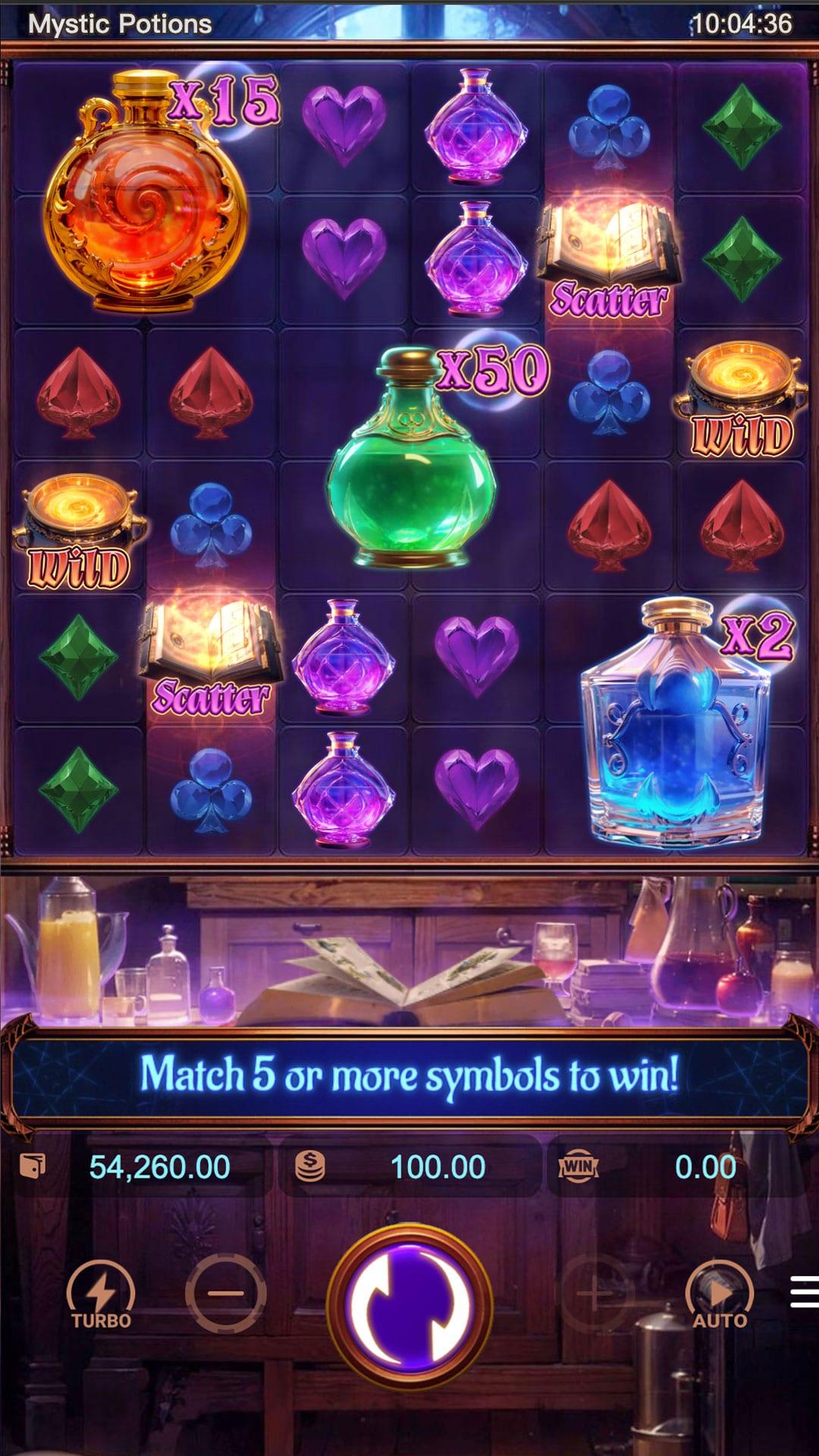 Mystic Potion slot gameplay screenshot