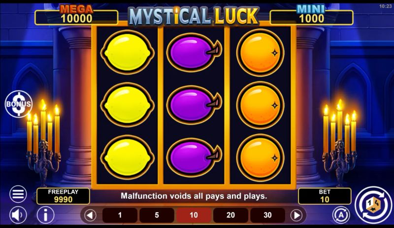 Mystical Luck Hold & Win gameplay screenshot