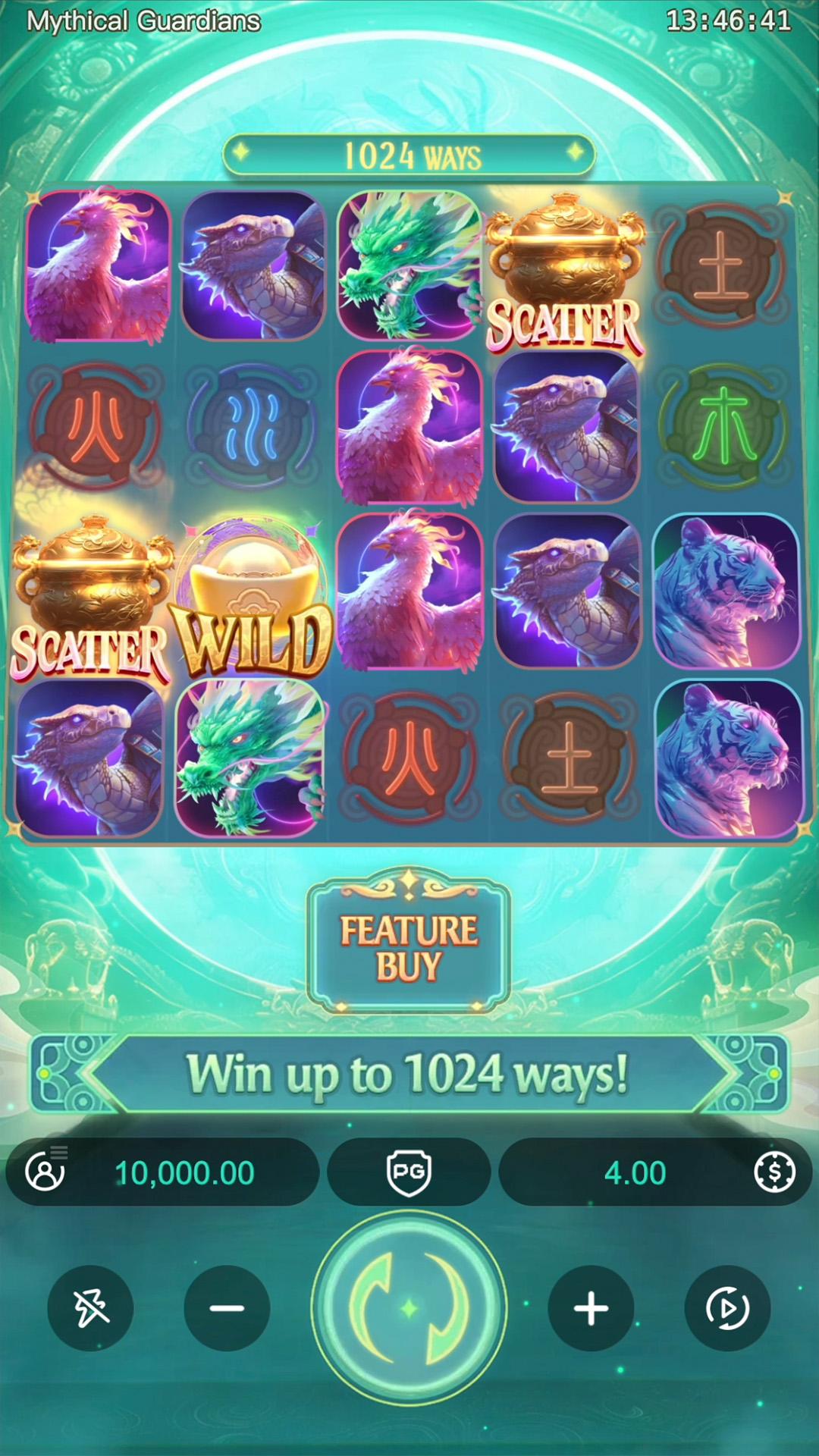 Mythical Guardians slot gameplay screenshot