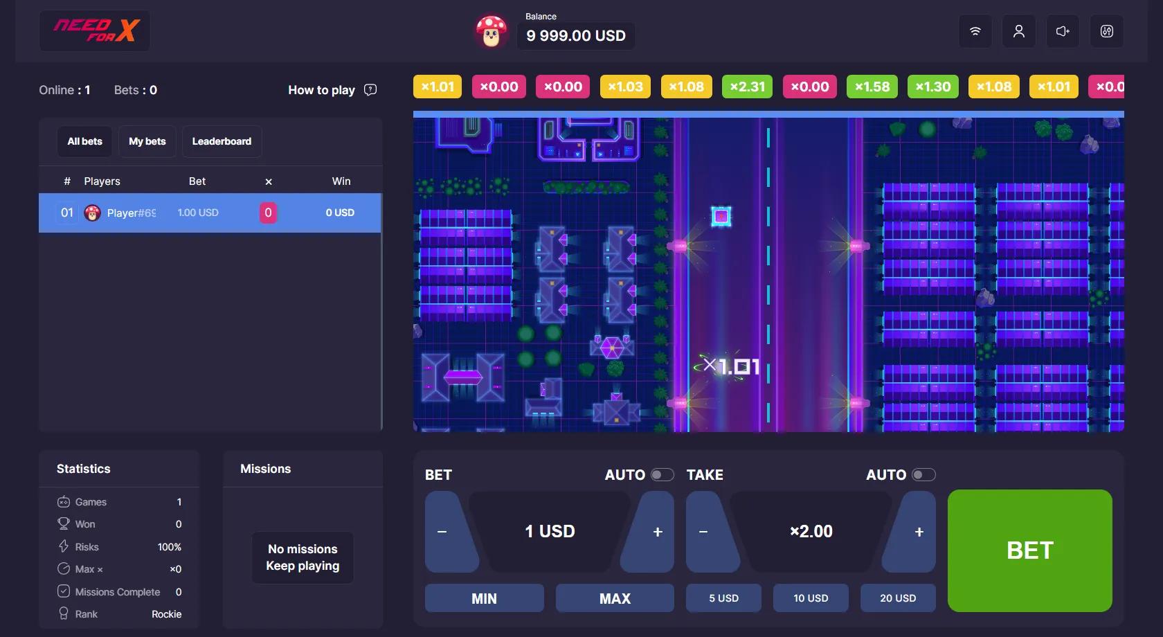 Need for X slot gameplay screenshot