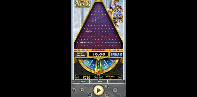 Olympus Plinko gameplay screenshot