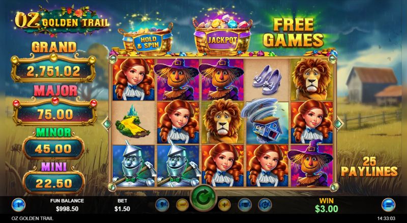 Oz Golden Trail gameplay screenshot