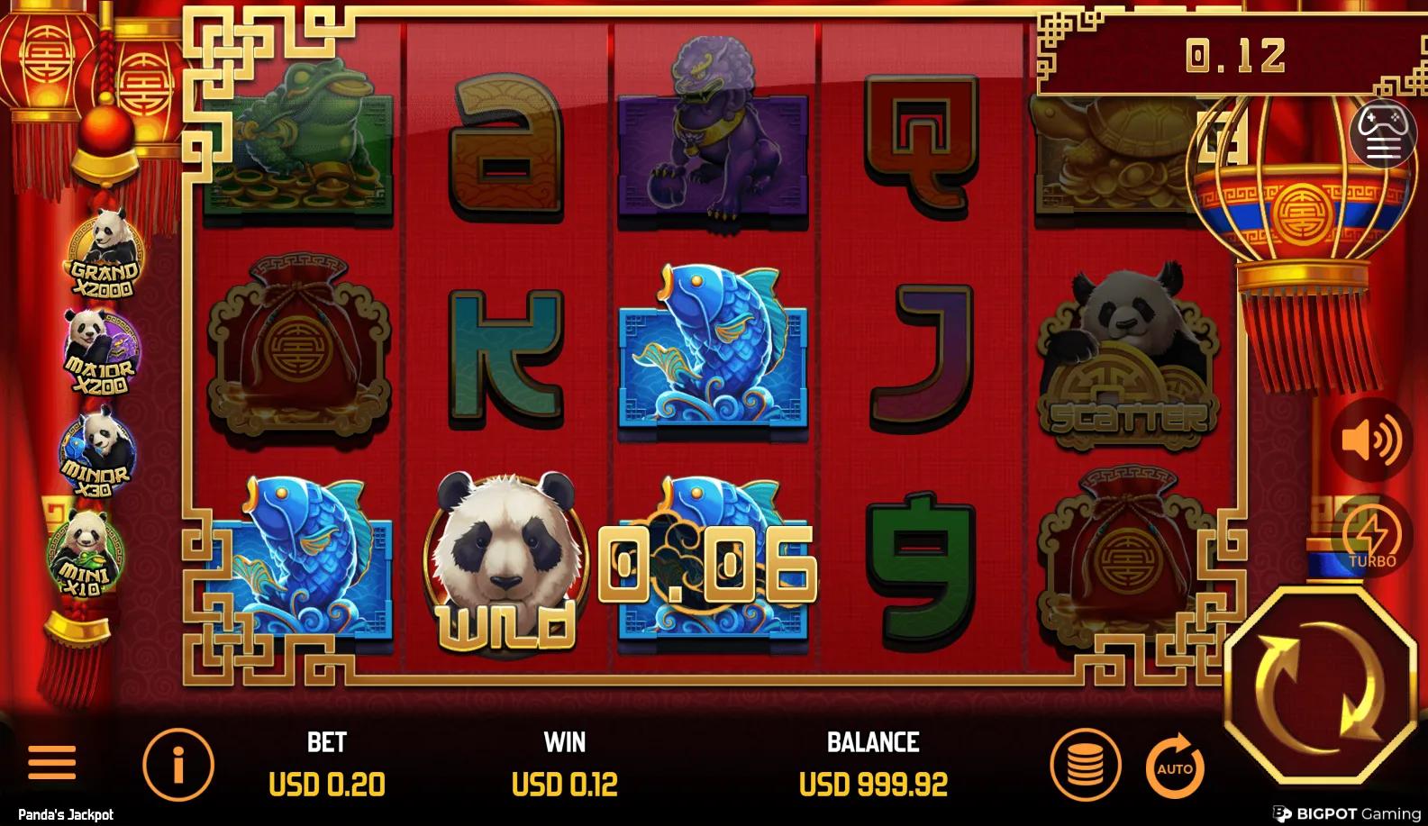 Pandas Jackpot gameplay screenshot