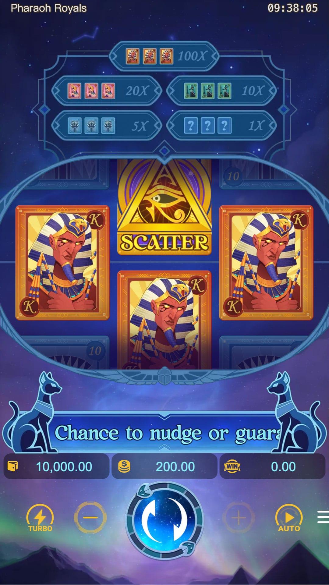 Pharaoh Royals slot gameplay screenshot