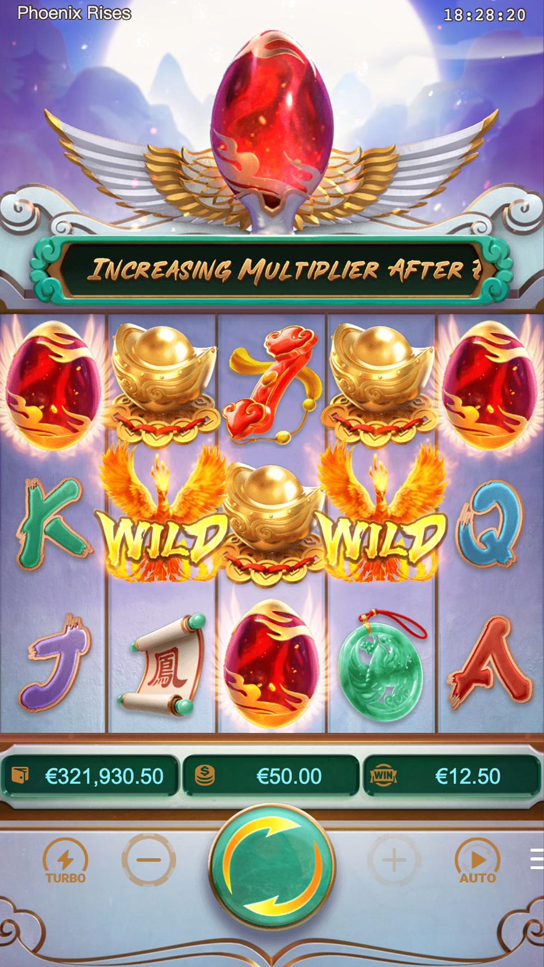 Phoenix Rises slot gameplay screenshot