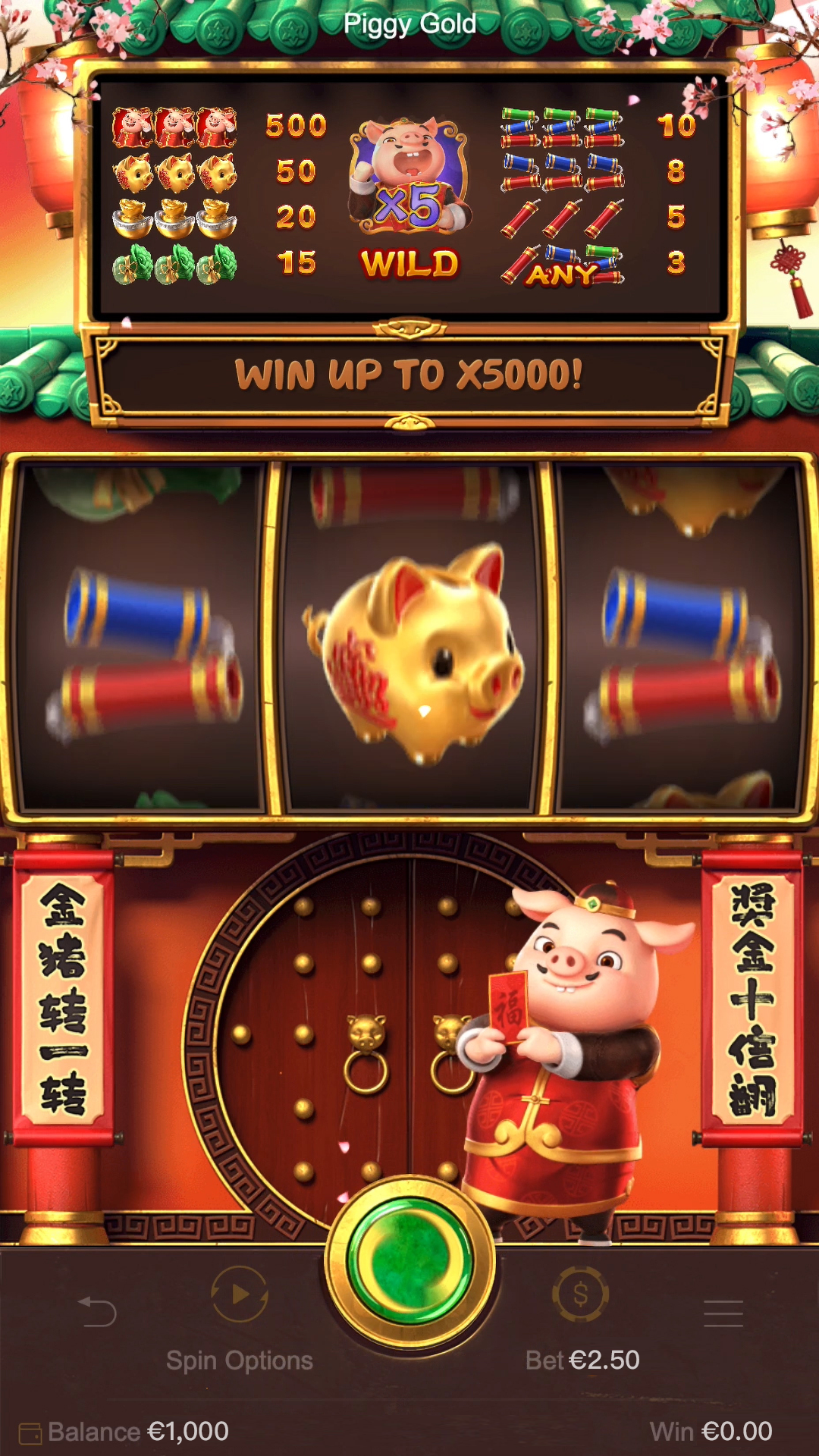 Piggy Gold slot gameplay screenshot