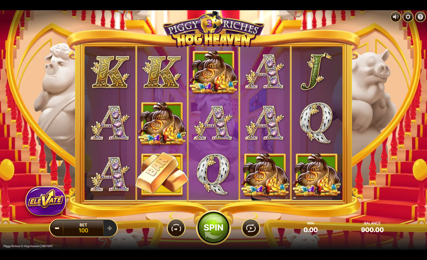 Piggy Riches 3: Hog Heaven slot gameplay screenshot
