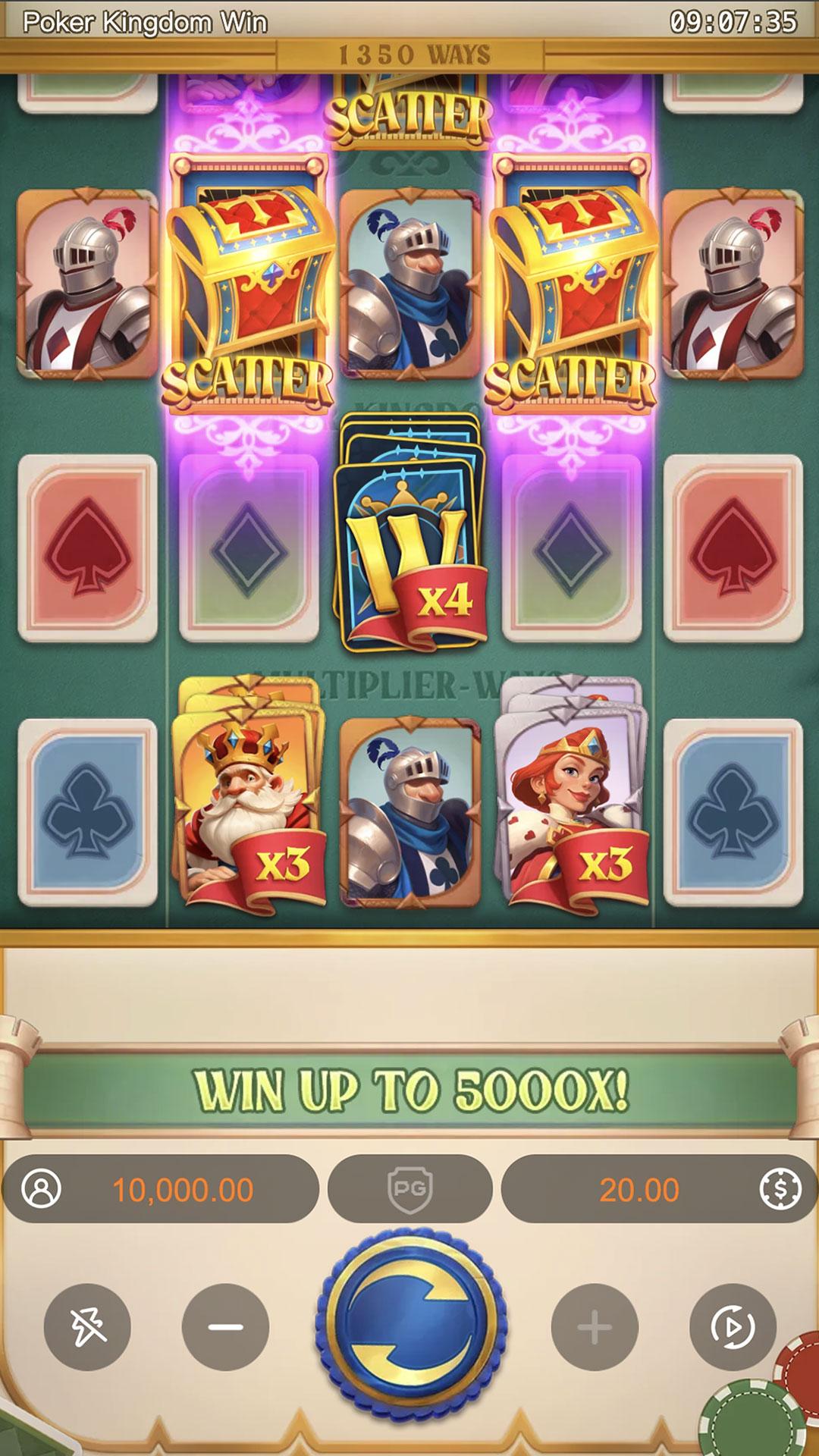 Poker Kingdom Win slot gameplay screenshot