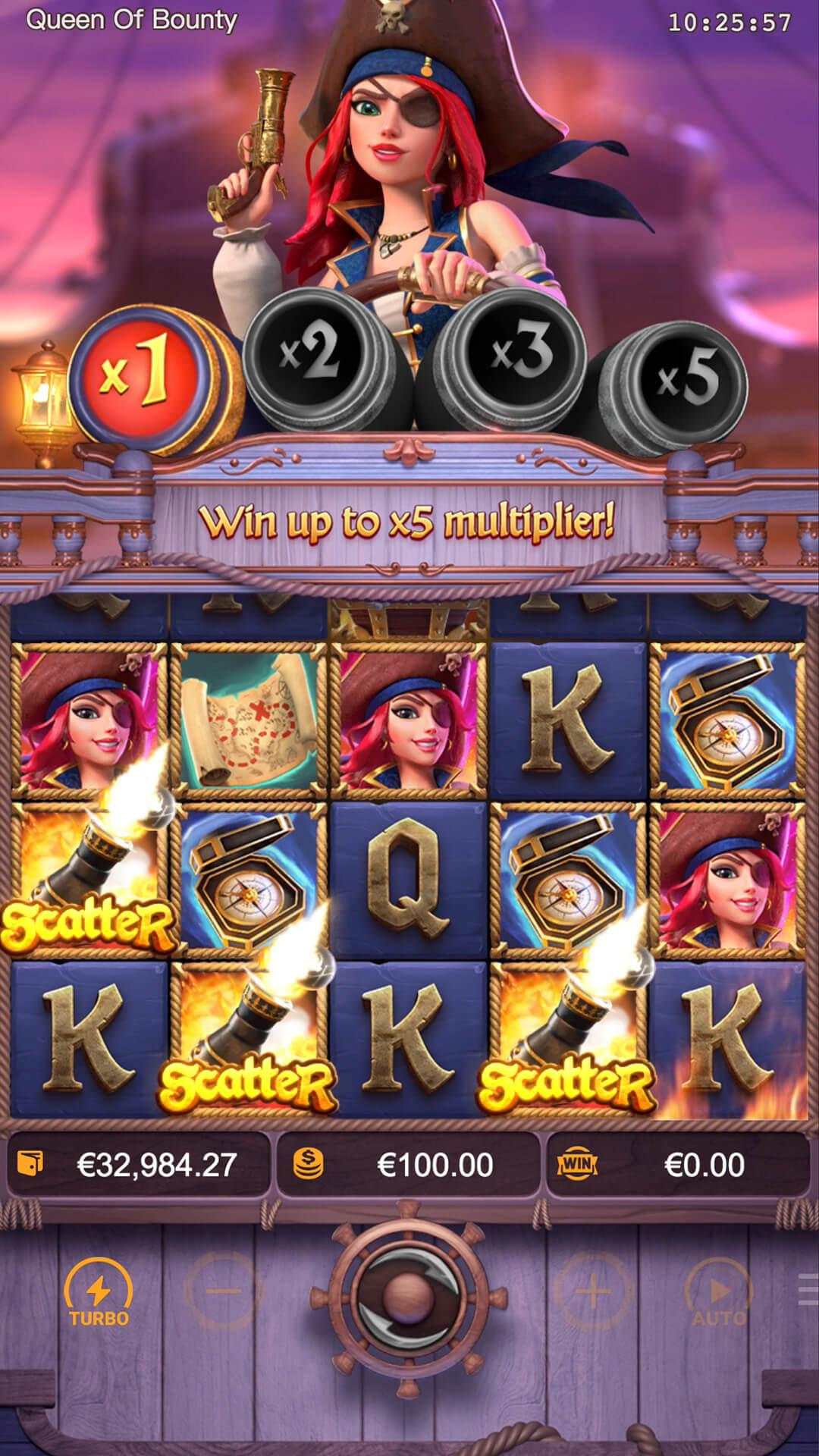 Queen of Bounty slot gameplay screenshot