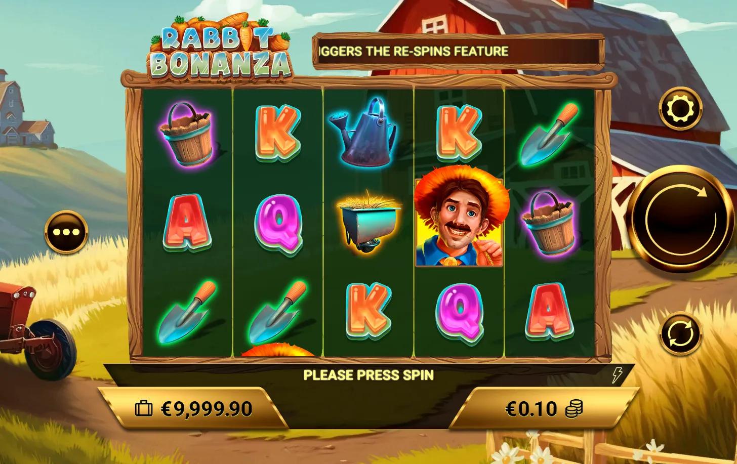 Rabbit Bonanza slot gameplay screenshot