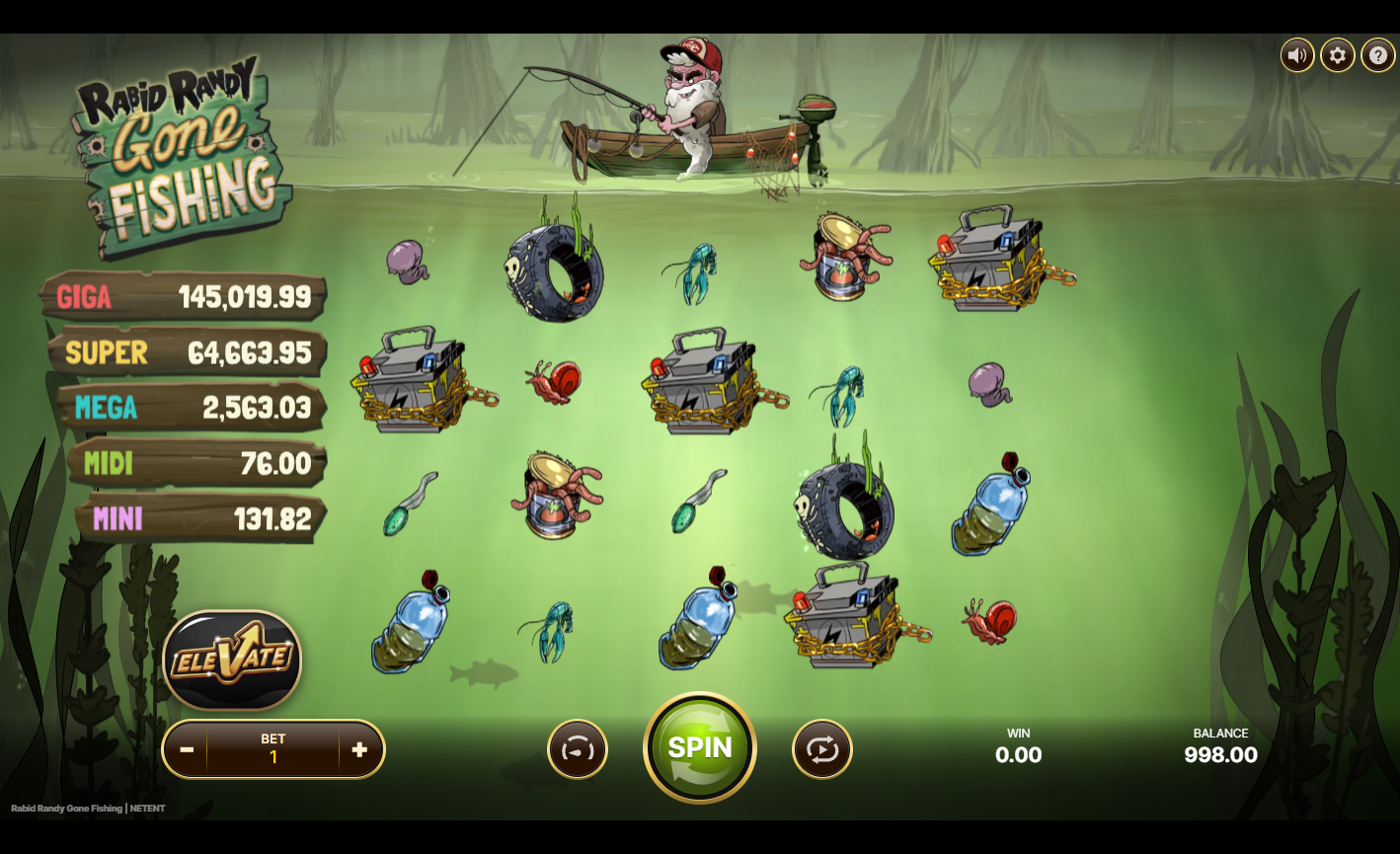 Rabid Randy Gone Fishing slot gameplay screenshot