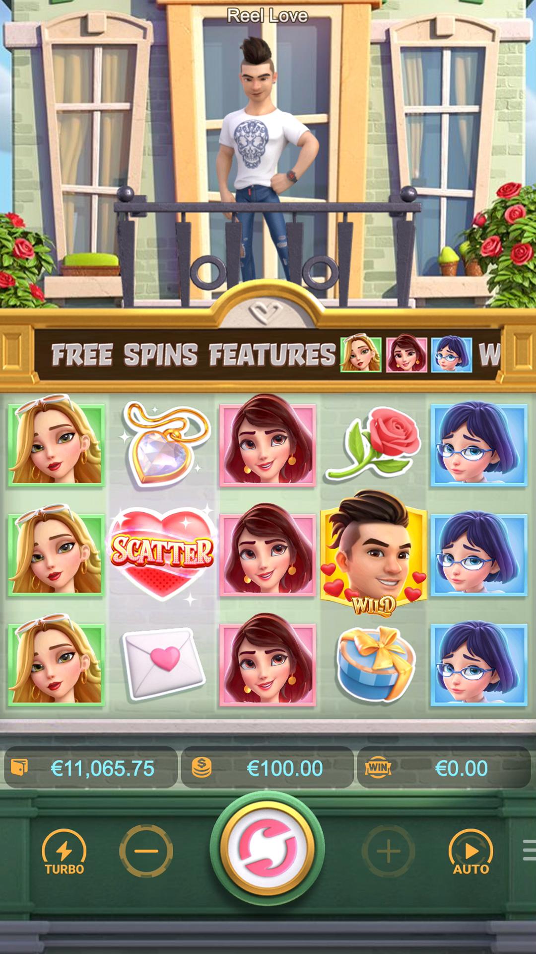 Reel Love slot gameplay screenshot