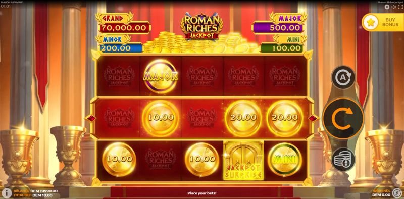 Roman Riches Jackpot gameplay screenshot