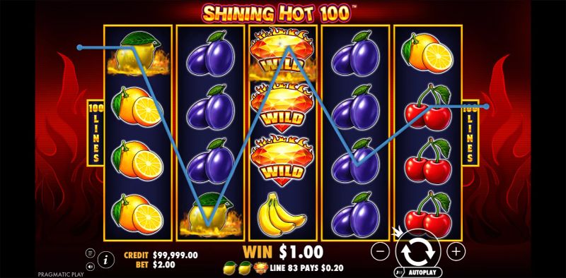 Shining Hot 100 gameplay screenshot