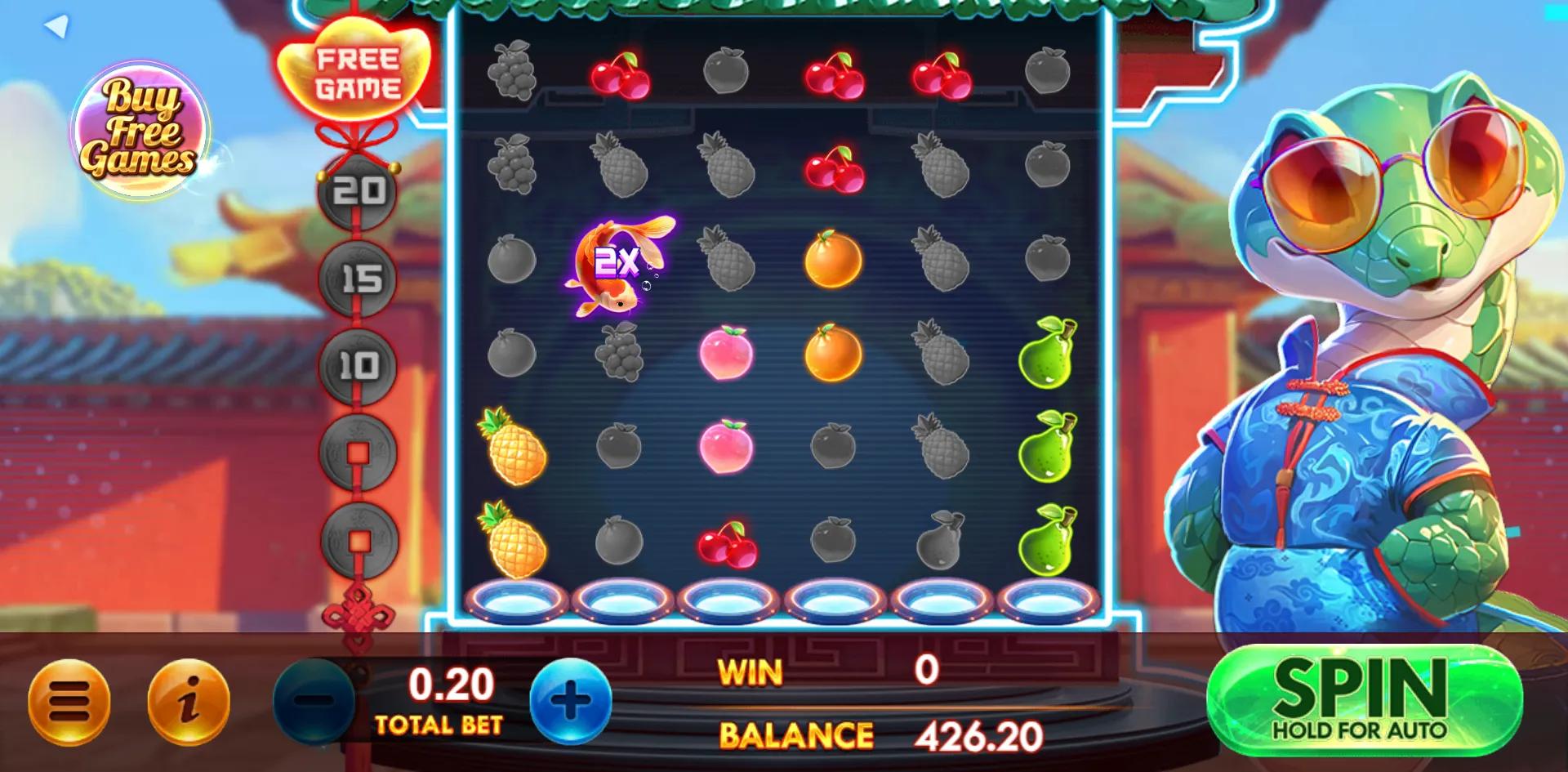 Slithering Riches slot gameplay screenshot