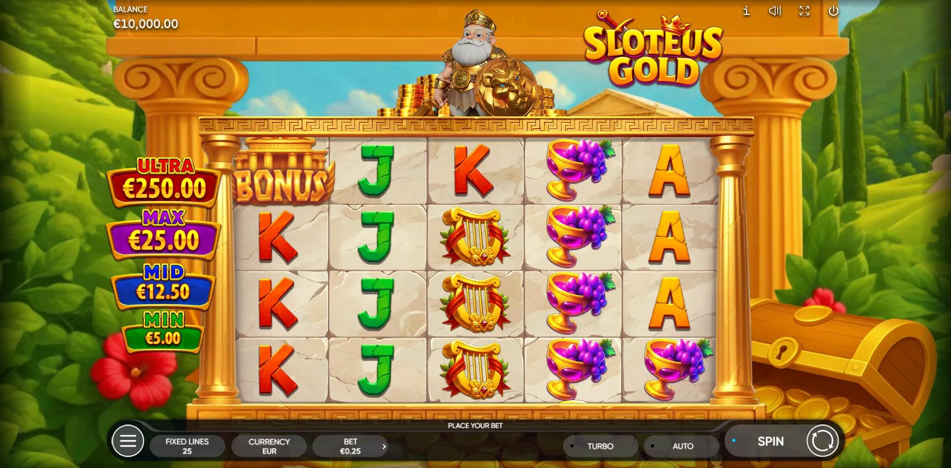 Sloteus Gold by Endorphina - Gameplay Screenshot