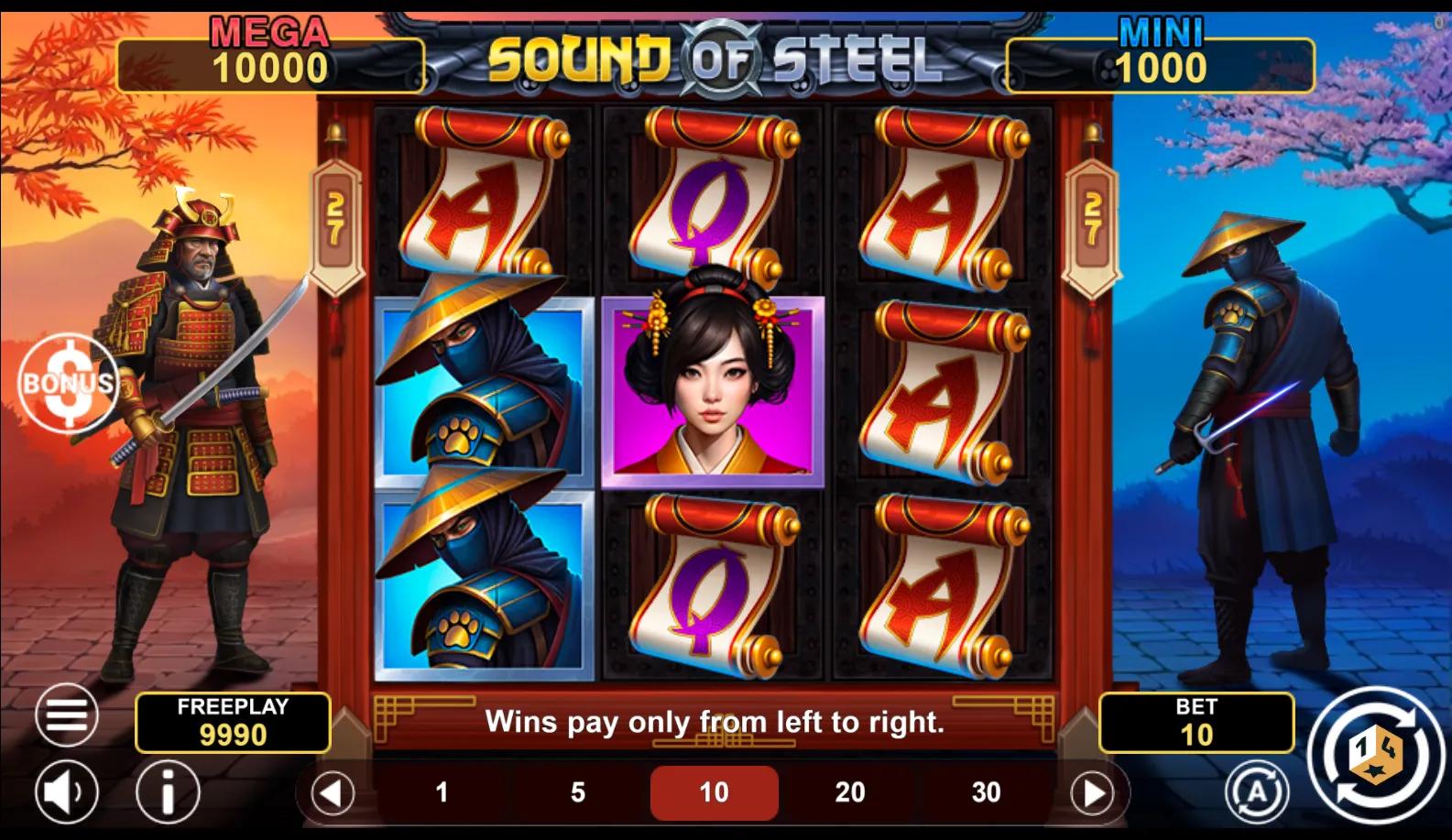 Sound of Steel Hold & Win gameplay screenshot