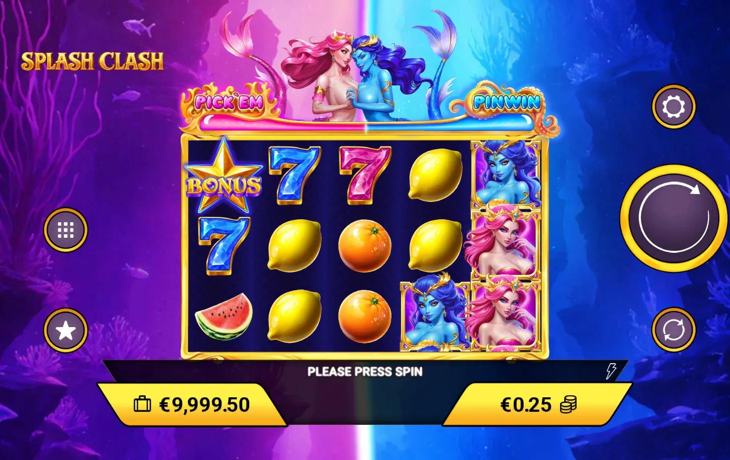 Splash Clash slot gameplay screenshot