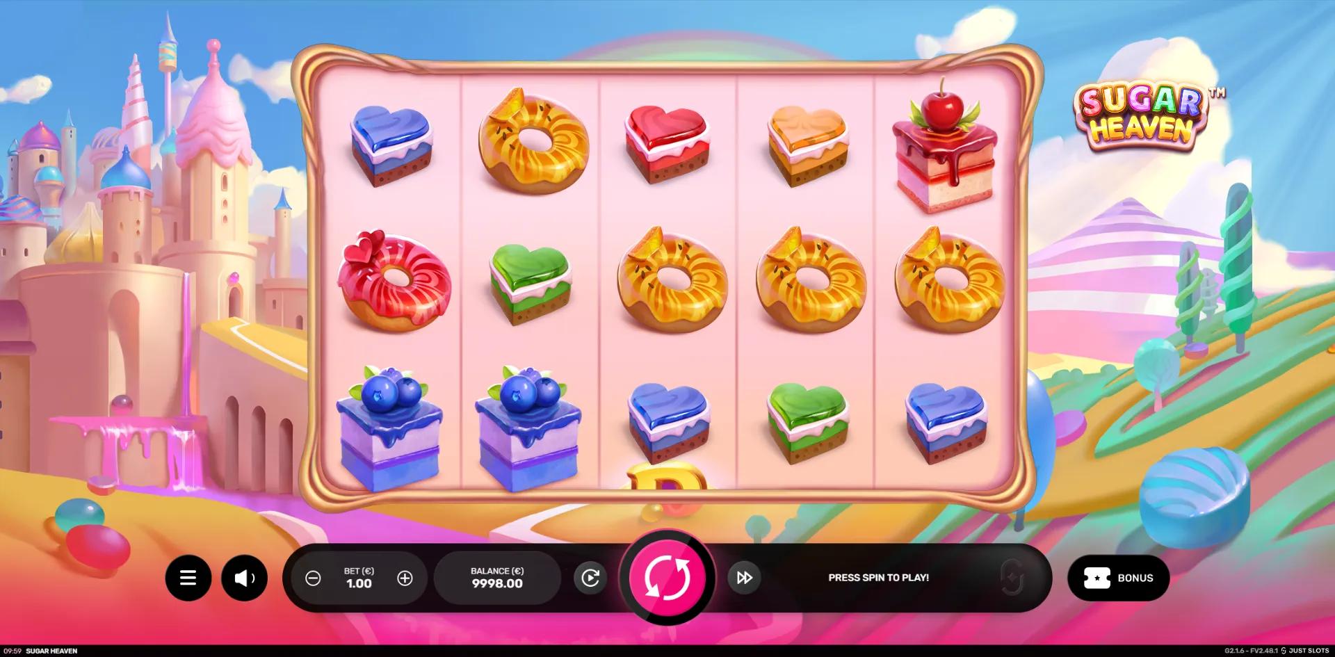 Sugar Heaven slot gameplay screenshot
