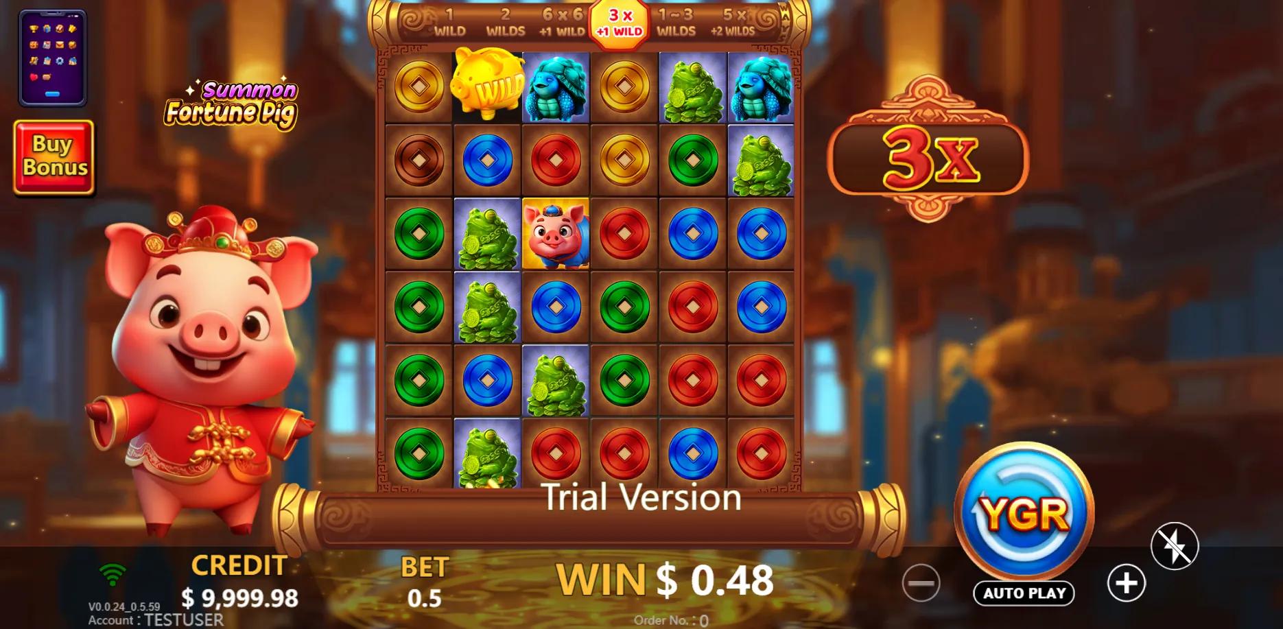 Summon Fortune Pig slot gameplay screenshot