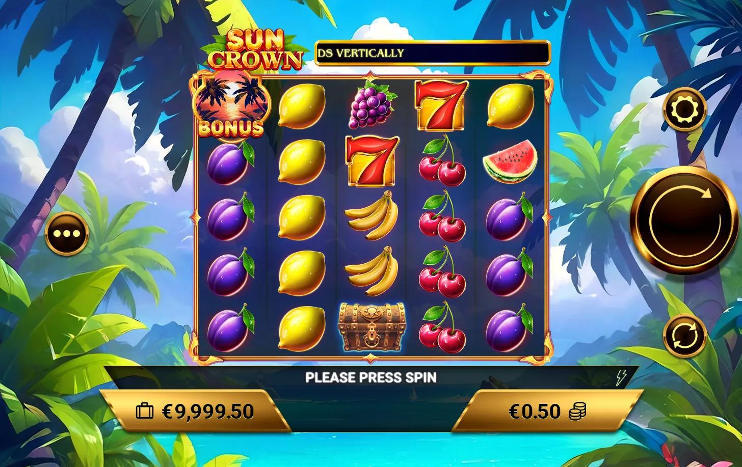 Sun Crown slot gameplay screenshot