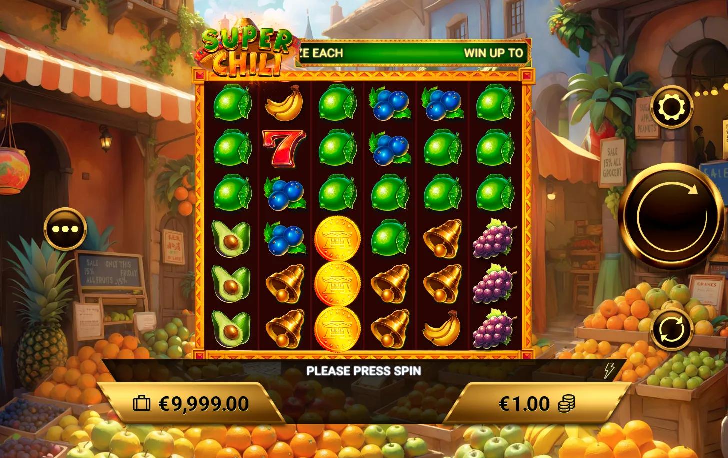 Super Chili slot gameplay screenshot