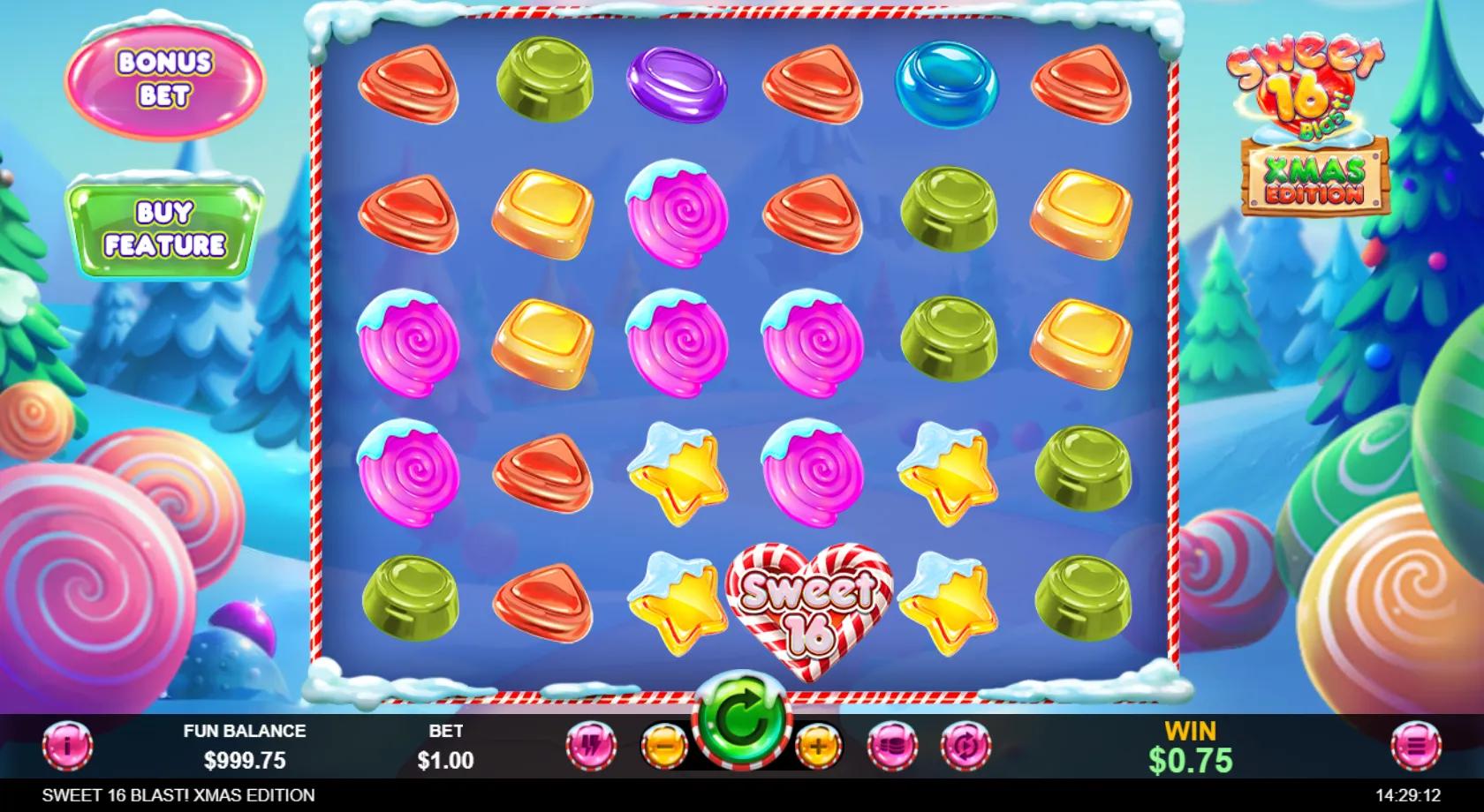 Sweet 16 Blast Xmas Edition gameplay screenshot