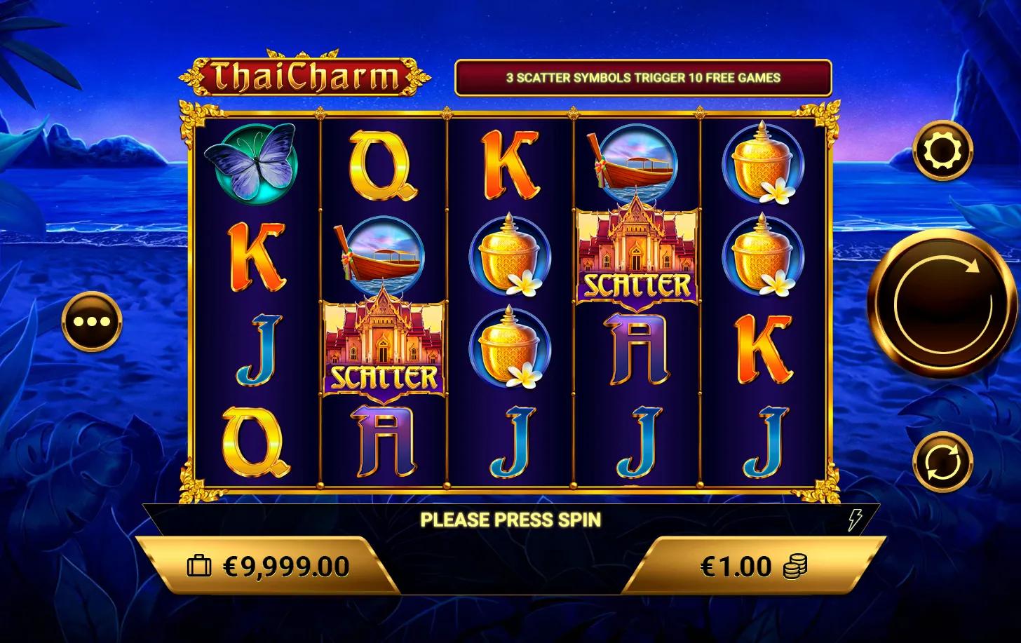 Thai Charm slot gameplay screenshot