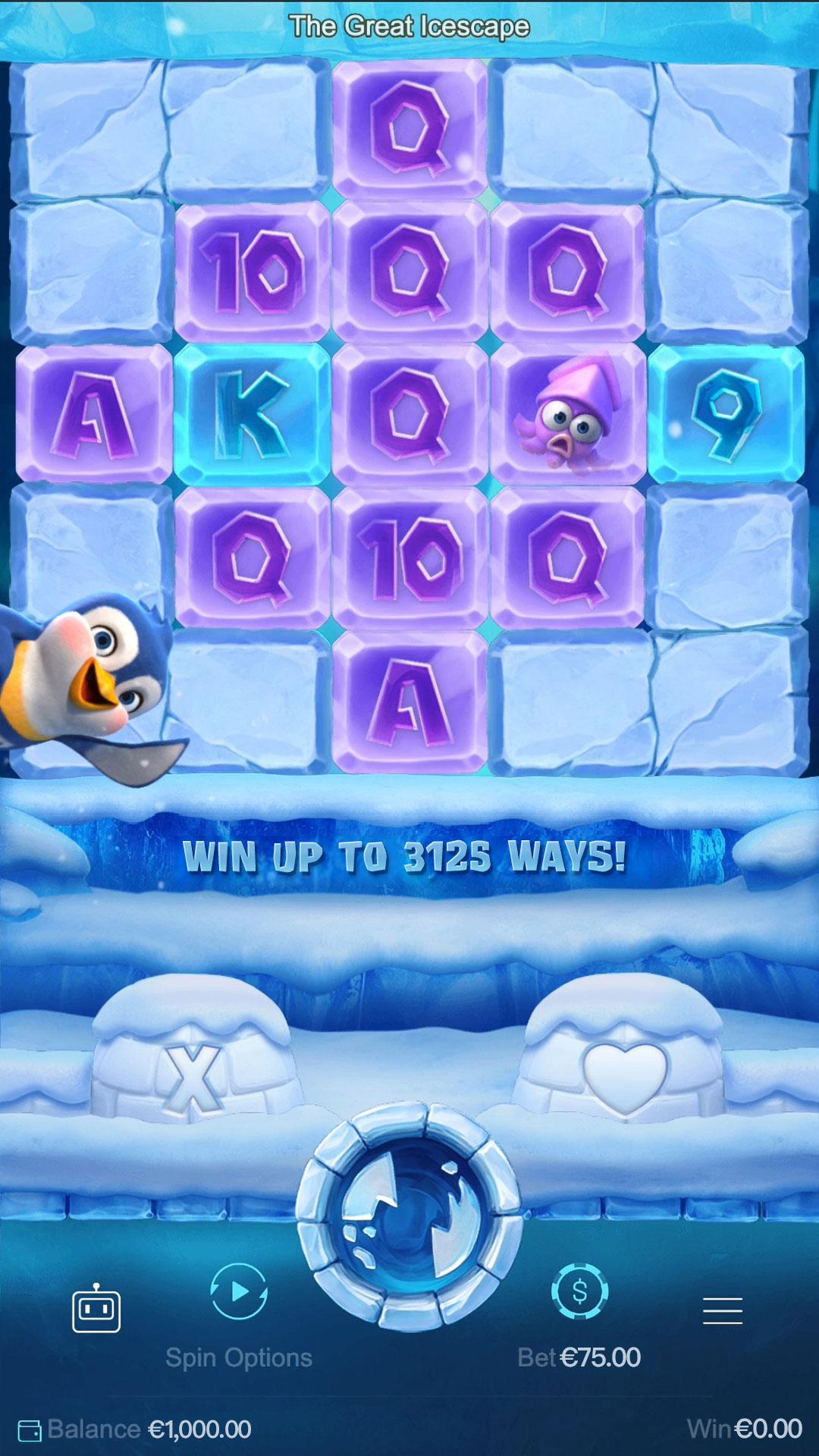 The Great Icescape slot gameplay screenshot