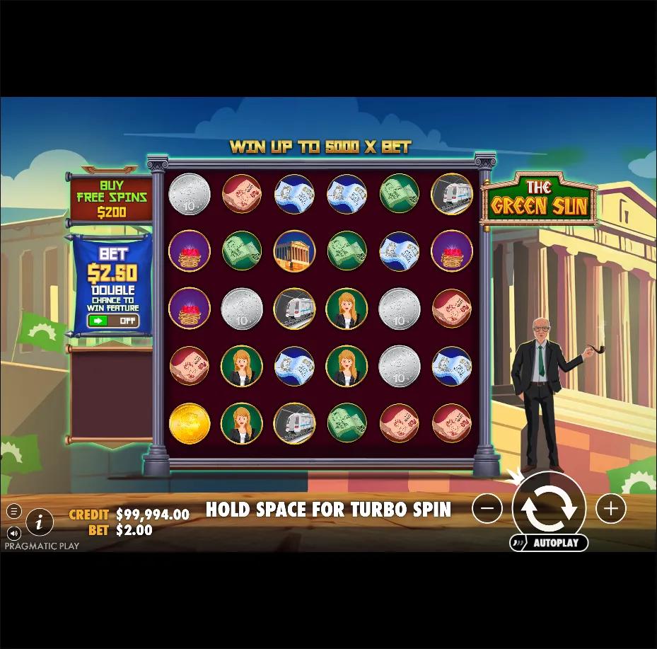 The Green Sun slot by Pragmatic Play gameplay screenshot