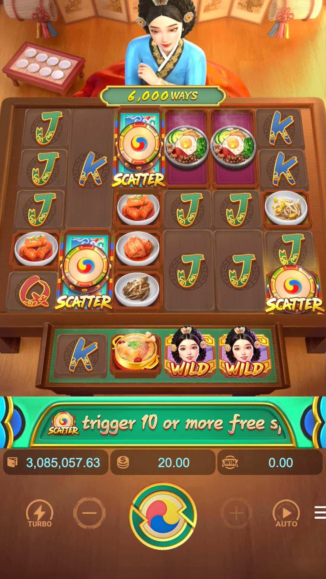 The Queen's Banquet slot gameplay screenshot