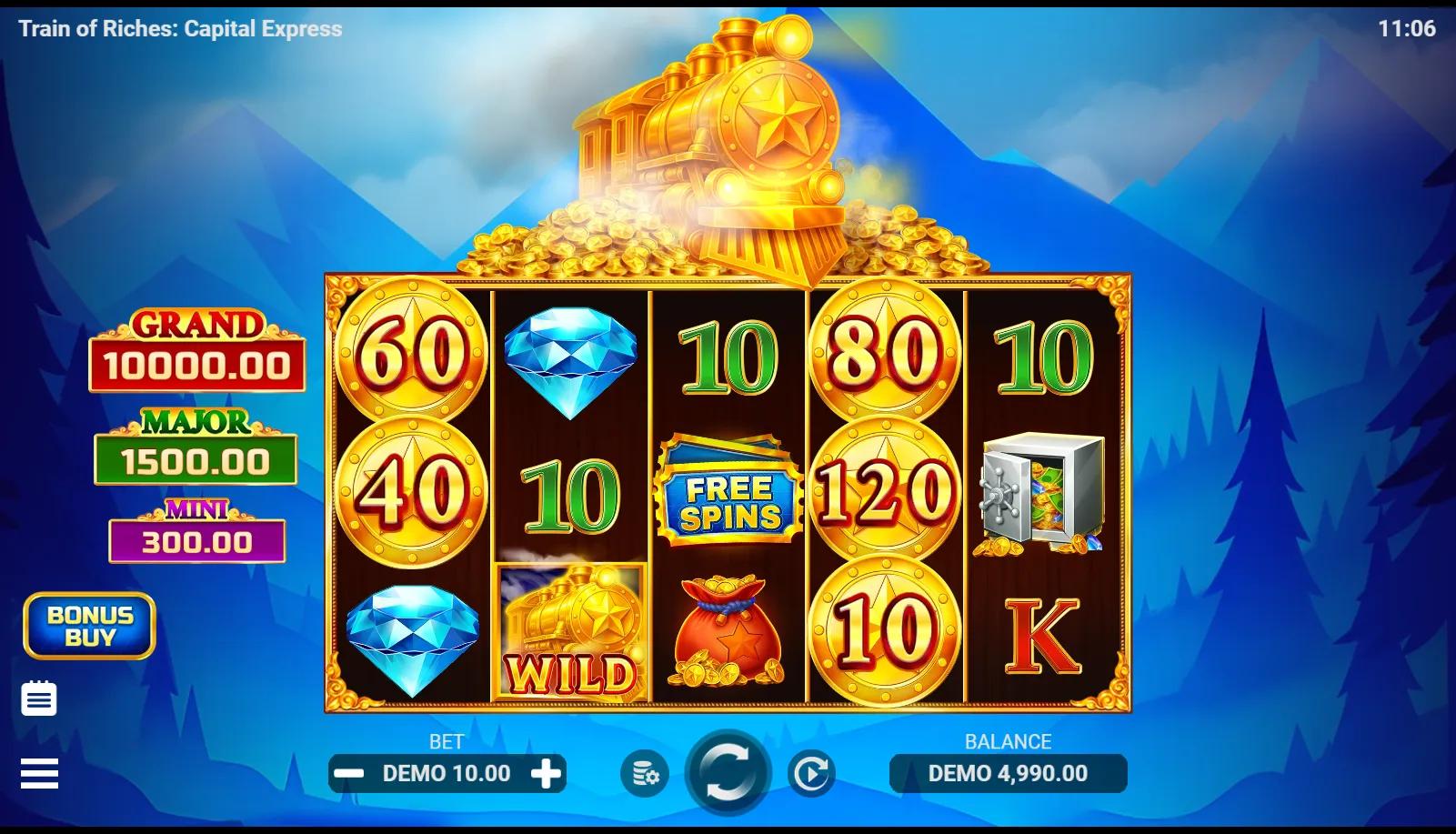 Train of Riches: Capital Express slot gameplay screenshot