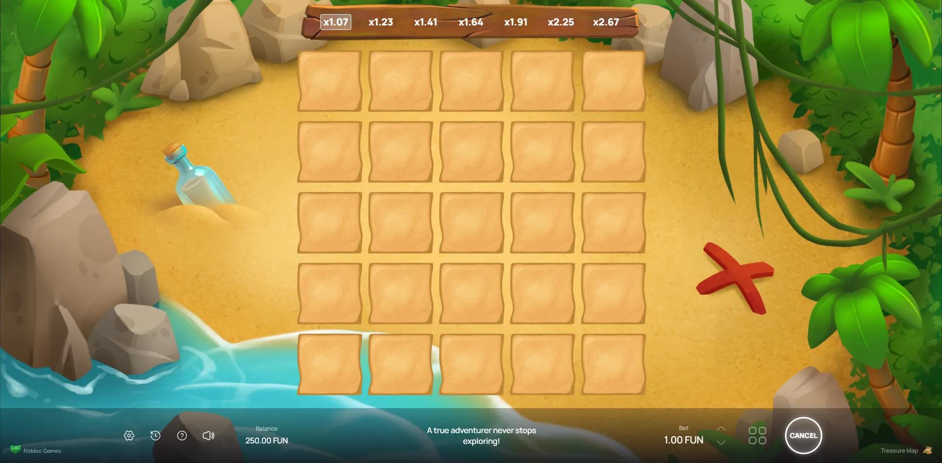 Treasure Map slot gameplay screenshot