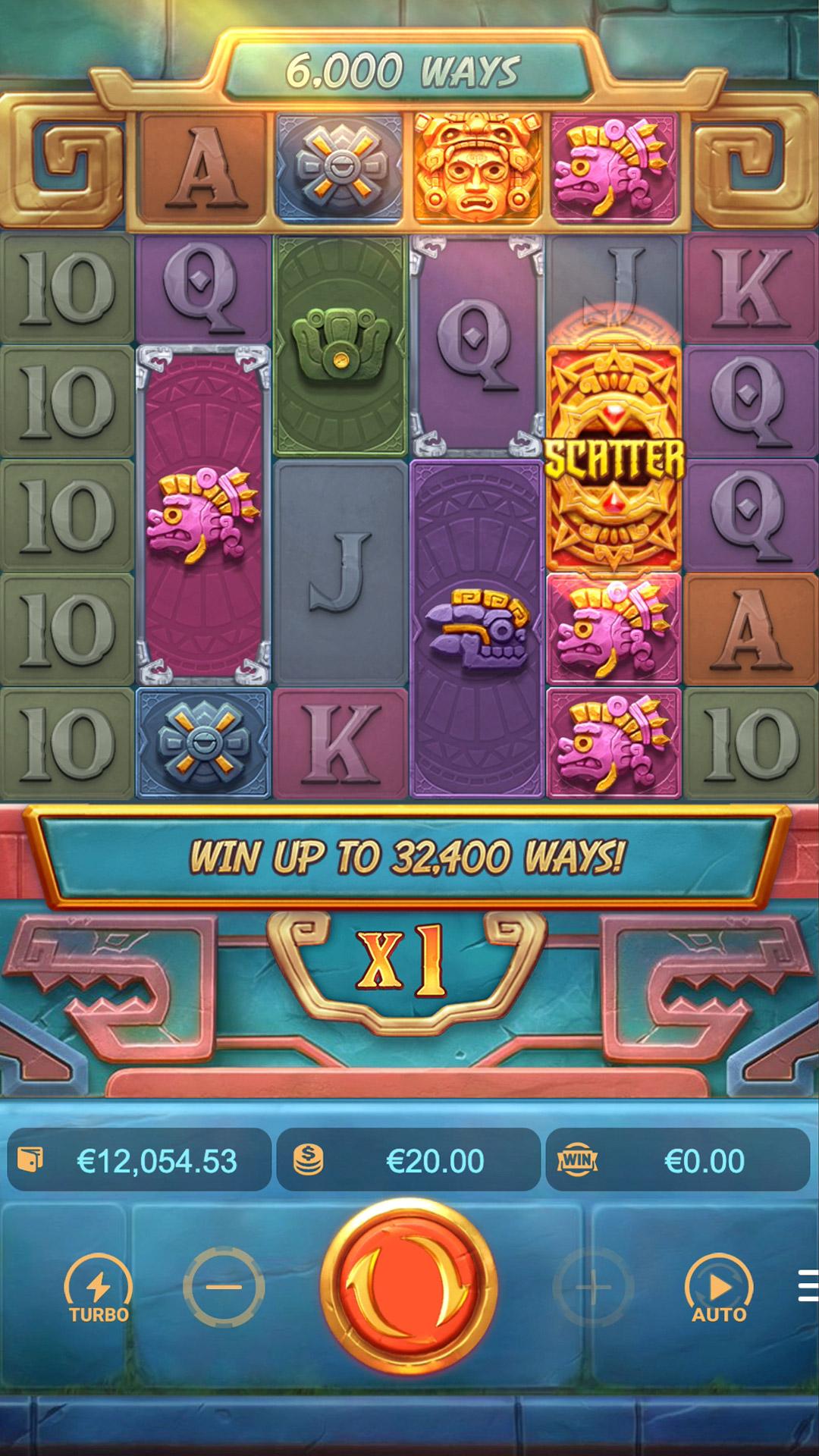Treasures of Aztec slot gameplay screenshot