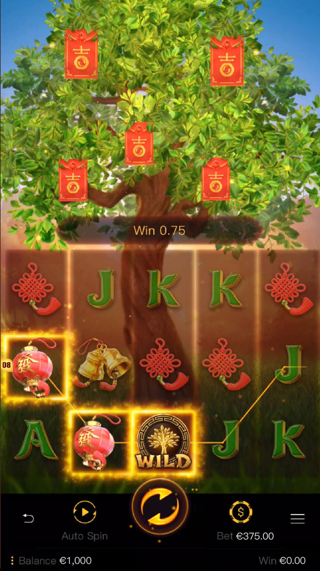 Tree of Fortune slot gameplay screenshot