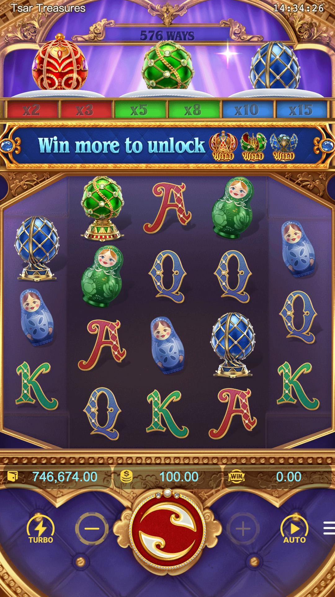 Tsar Treasures slot gameplay screenshot