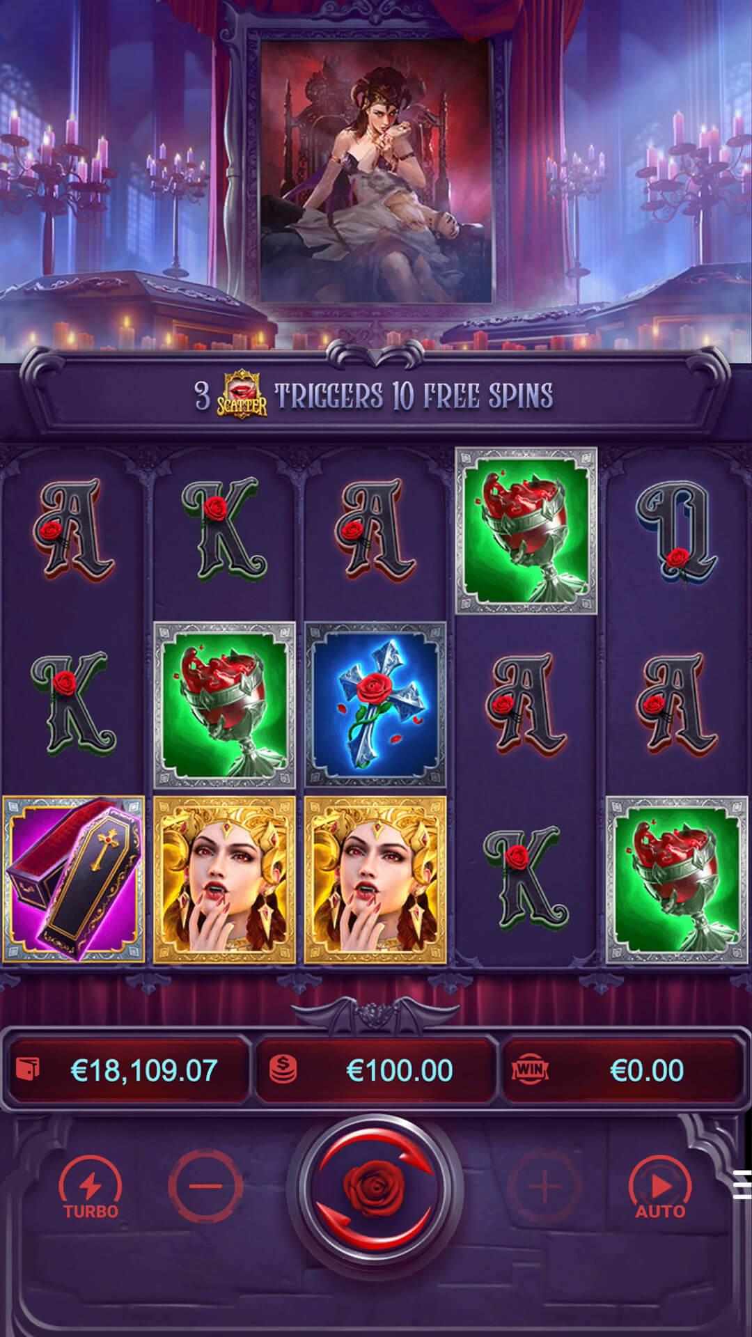 Vampire's Charm slot gameplay screenshot