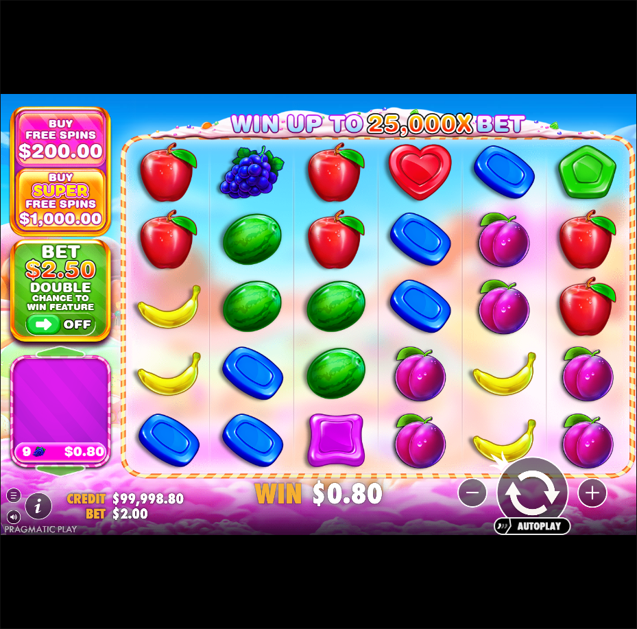 VeraJohn Sweet Bonanza 1000 slot by Pragmatic Play gameplay screenshot