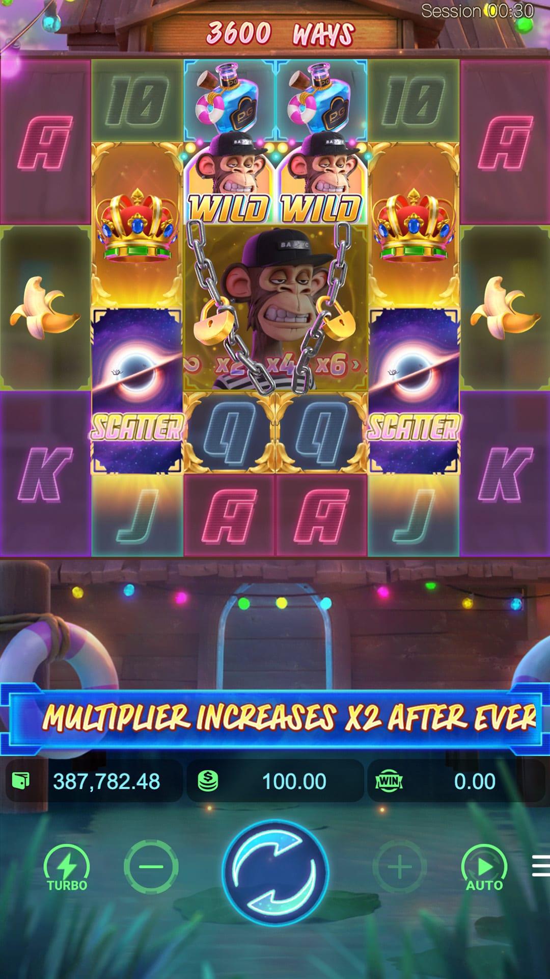 Wild Ape #3258 slot gameplay screenshot