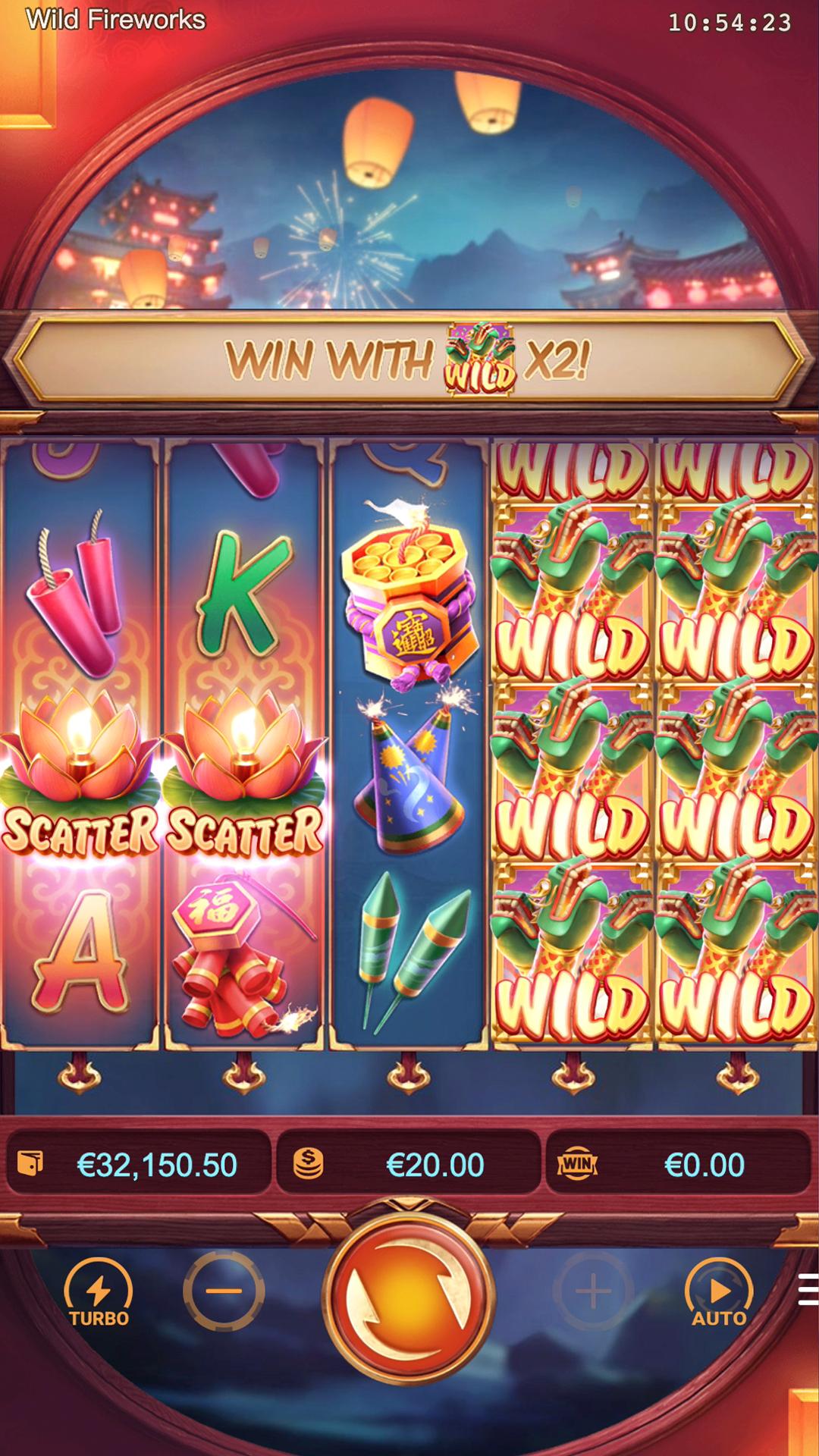 Wild Fireworks slot gameplay screenshot