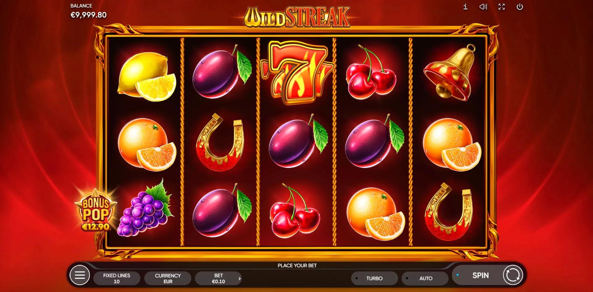 Wild Streak slot gameplay screenshot