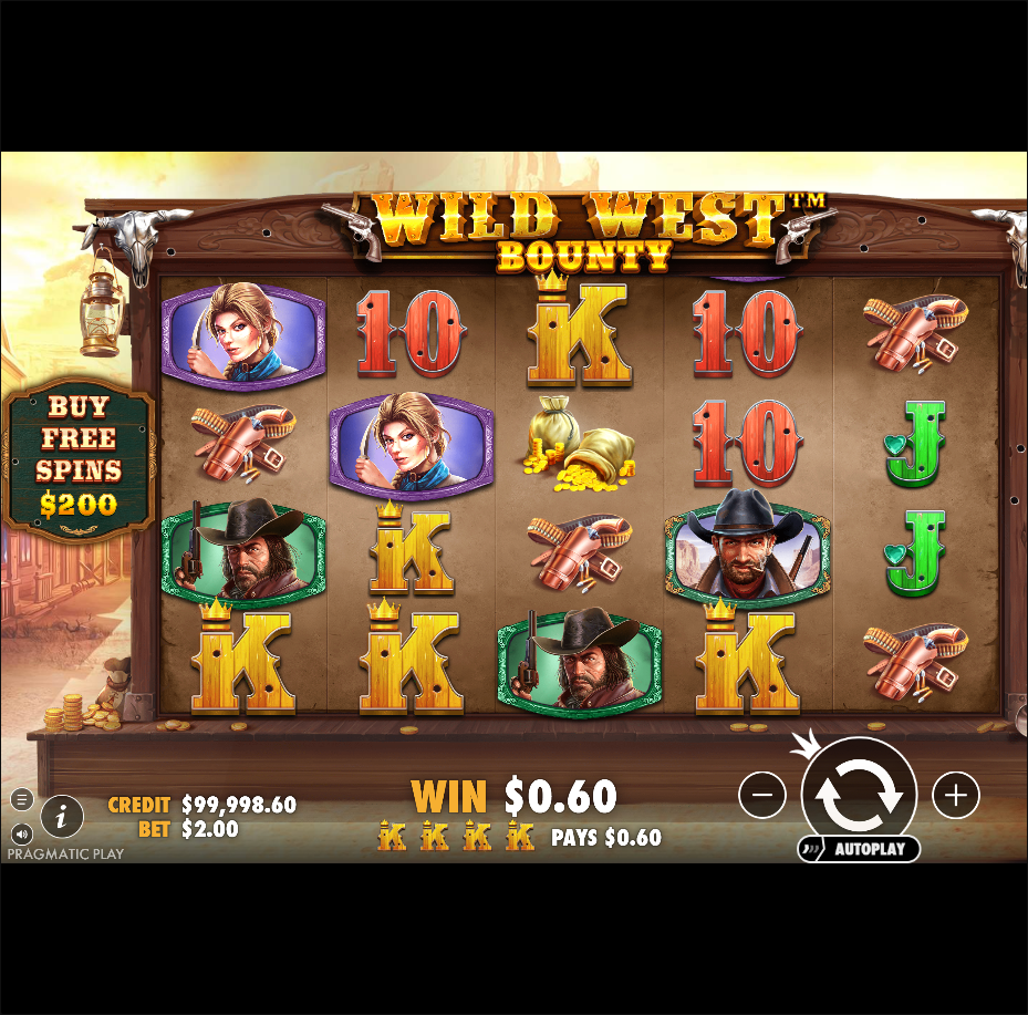 Wild West Bounty slot by Pragmatic Play gameplay screenshot